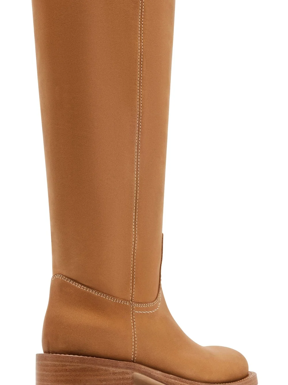 Steve Madden Tall Leather Riding Boot in Tan
